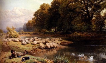  pastores Obras - El paisaje de Shepherds Rest victoriano Myles Birket Foster